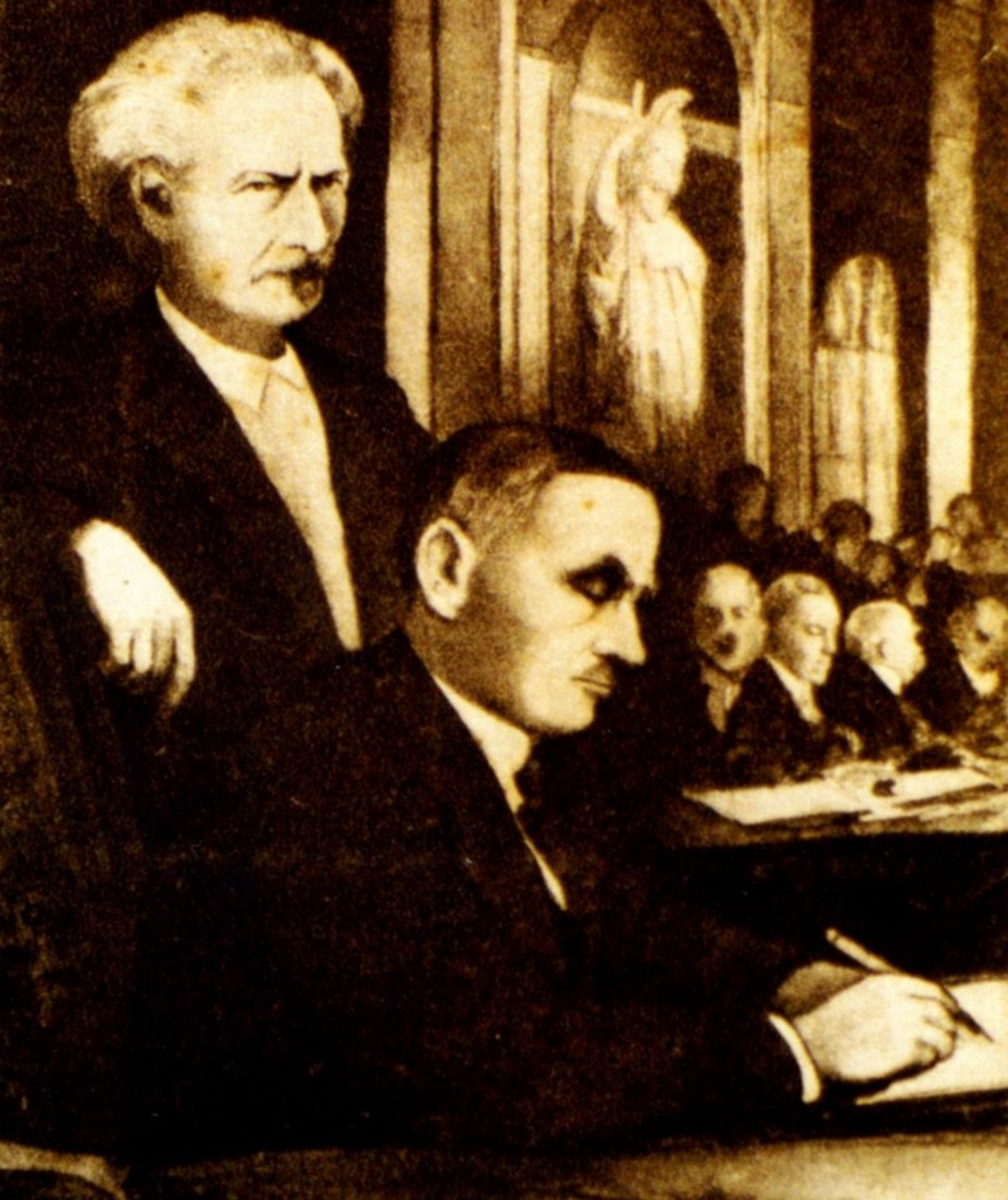 Paderewski i Dmowski podpisanie traktatu wersalskiego 1919 Archiv12