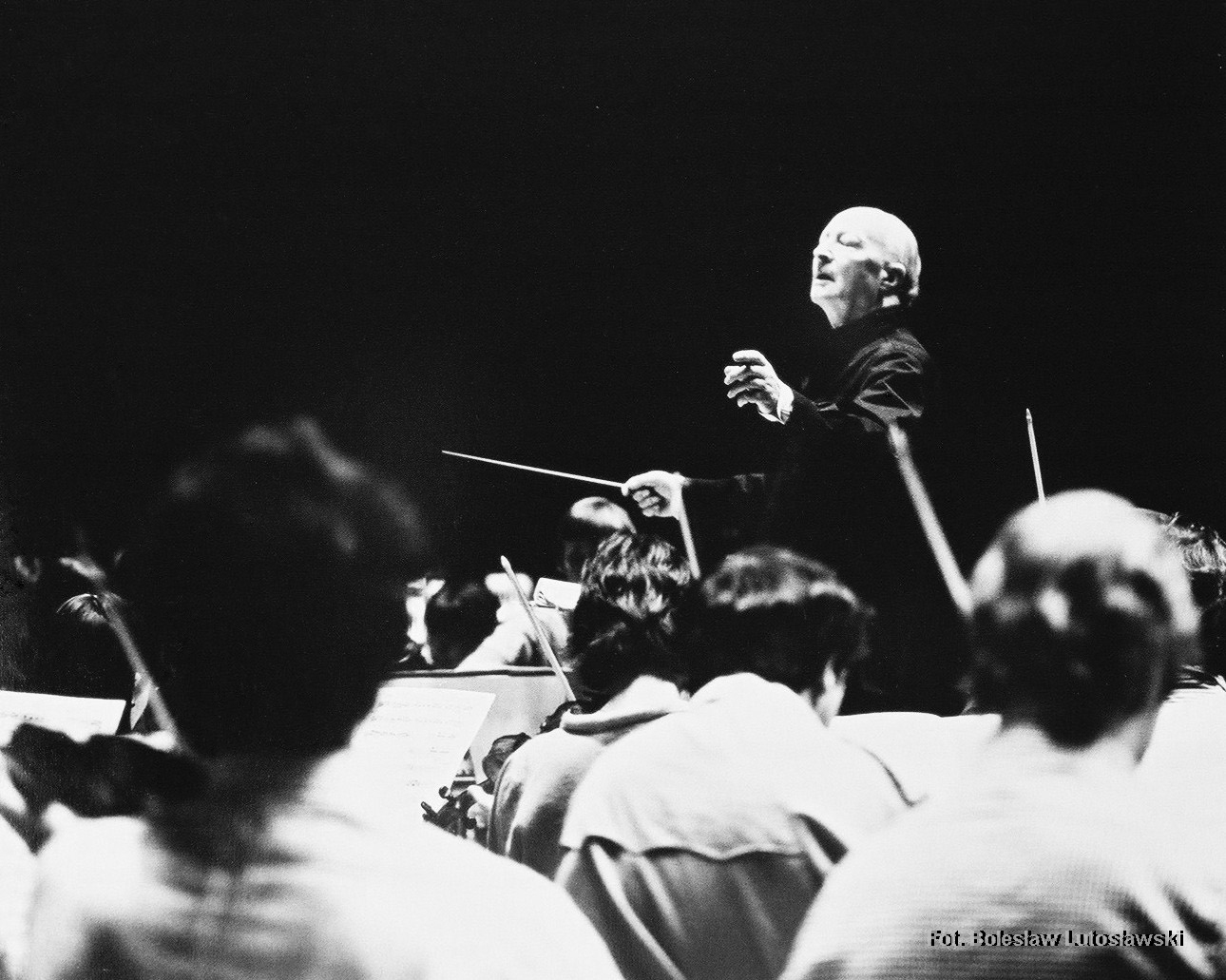 "Witold Lutosławski z London Sinfonietta", autor zdjęcia Bolesław Lutosławski Witoldwithorchestra