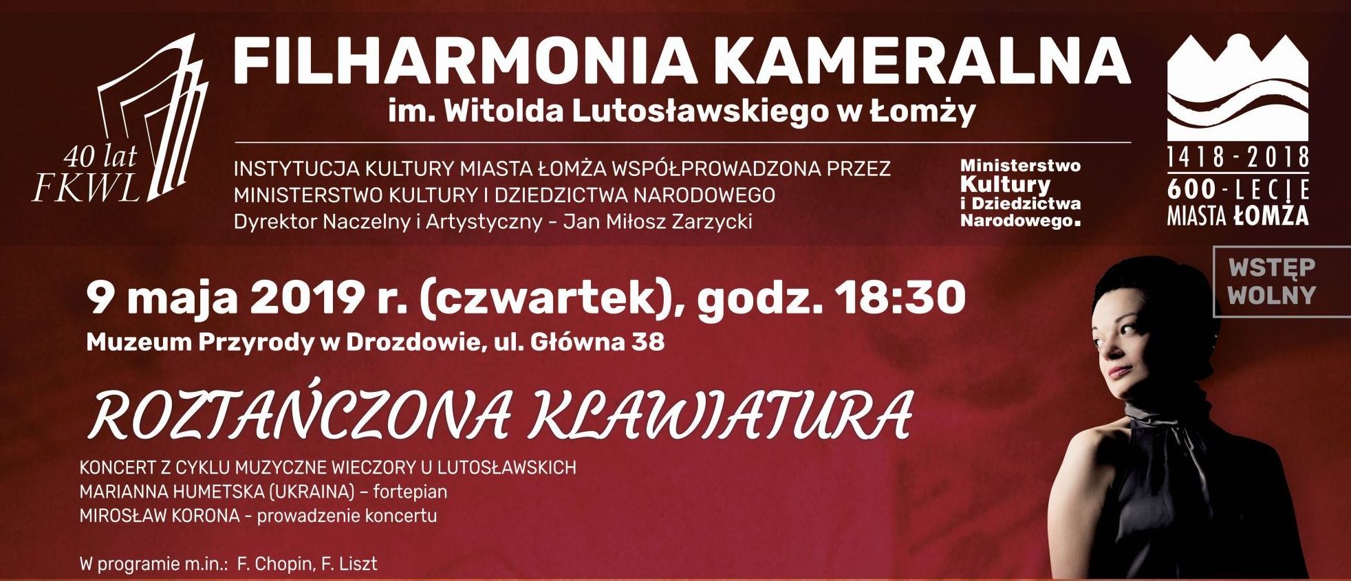 Zaproszenie na koncert fkwl afisz 2019 05